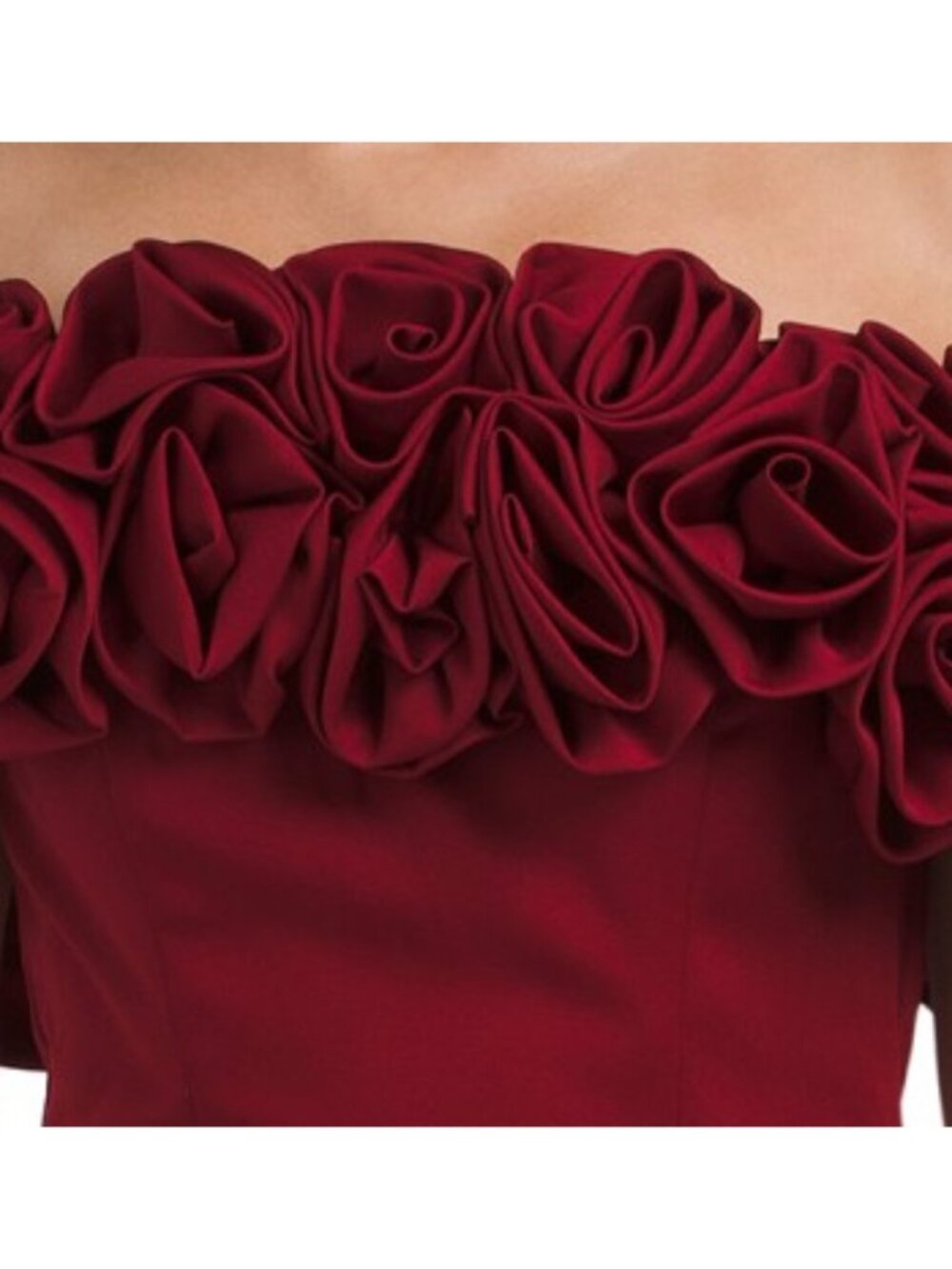 MAC DUGGAL Off The Shoulder 3d Floral Gown - Picture 3 of 3